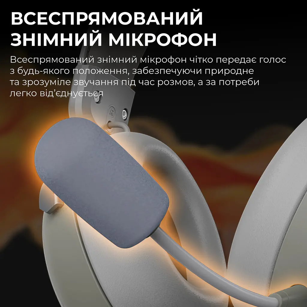 Bluetooth-гарнітура Ajazz AHM08 MAX 3-Mode Сірий (AHM08-MAX-GW) - фото 2