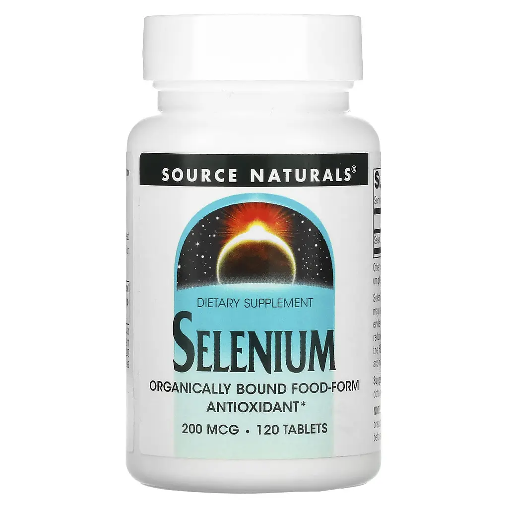 Селен, Selenium, 200 мкг, 120 таблеток Source Naturals vit0002787