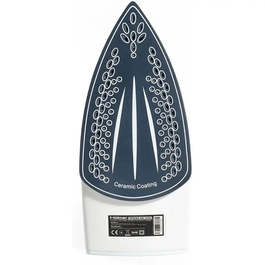 Праска Holmer HIC-2535, Violet/White, 2500W, кераміка, паровий удар 130 г/хв, постійна подача пари 30 г/хв, вертикальне відпарювання, очищення від накипу - фото 4