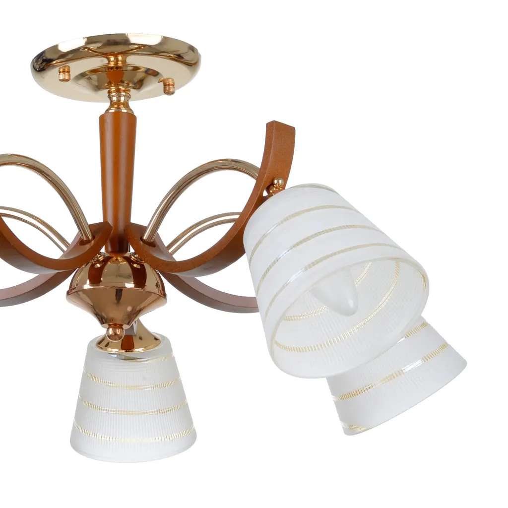 Люстра Brille потолочная деревянная E27 60W G (LK-680S/5) - фото 6