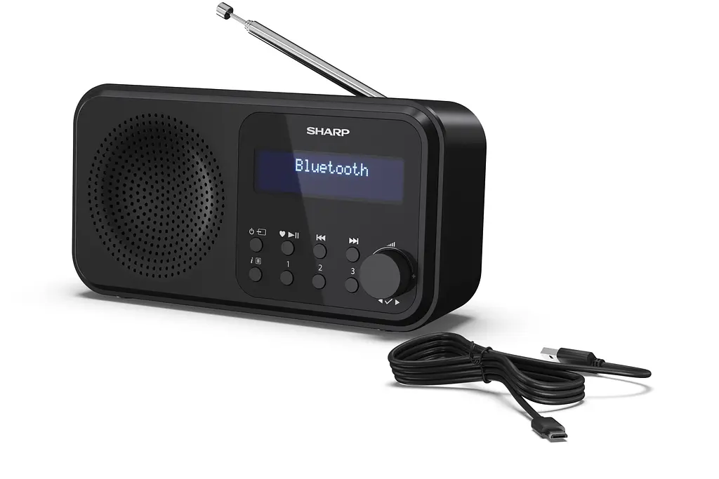 Радіоприймач портативний Sharp DRP420BK Black DAB+, FM, Bluetooth, батарейки, мережа - фото 6