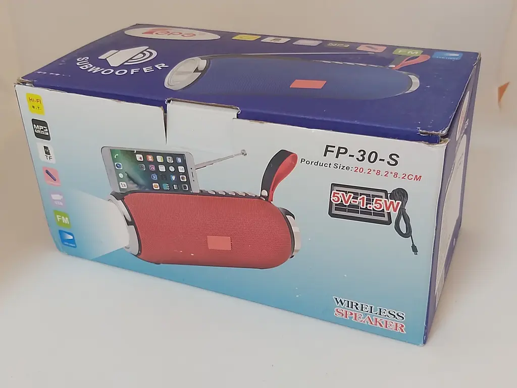 Портативна колонка No Brand FP-30-S із сонячною панеллю та ліхтарем - фото 5