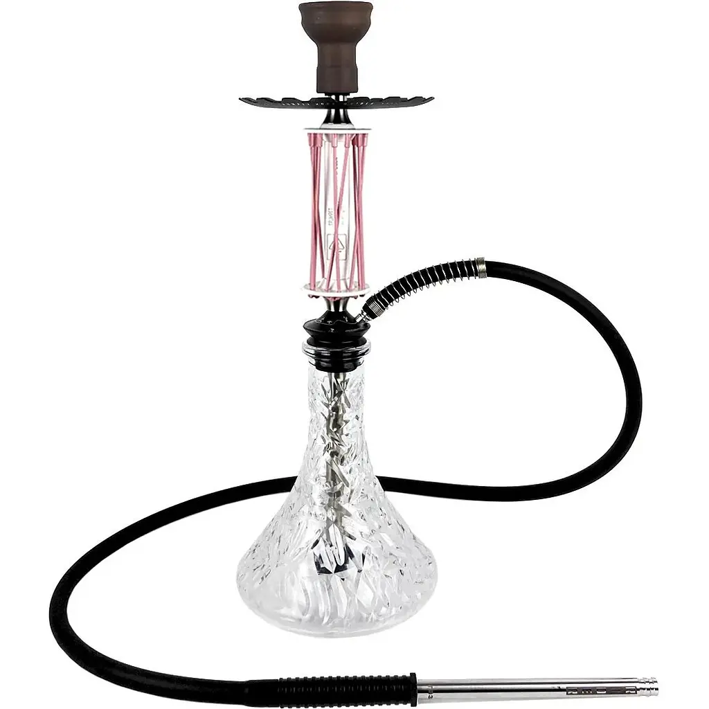 Кальян Trumpet Hookah Rider W-40 Pink-White (колба Crystal Clear) - фото 2