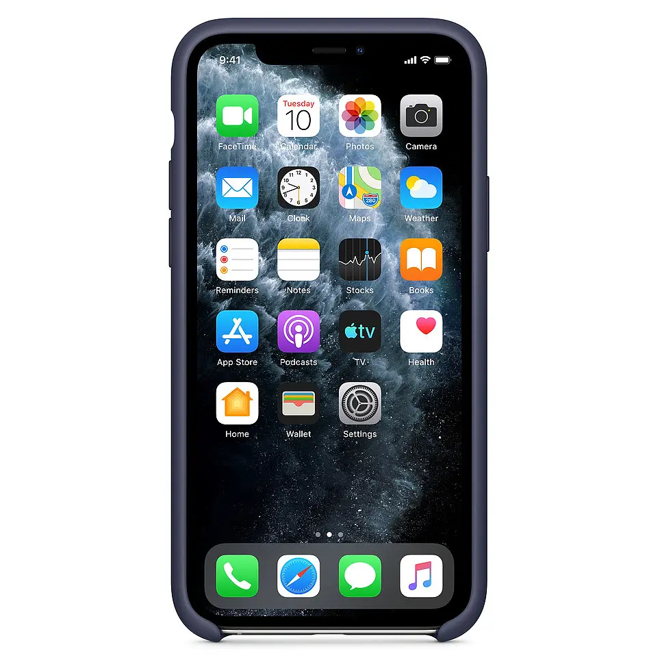 Чехол Silicone Case без Logo AA для Apple iPhone XS Max 6.5" Синий / Midnight Blue - фото 2