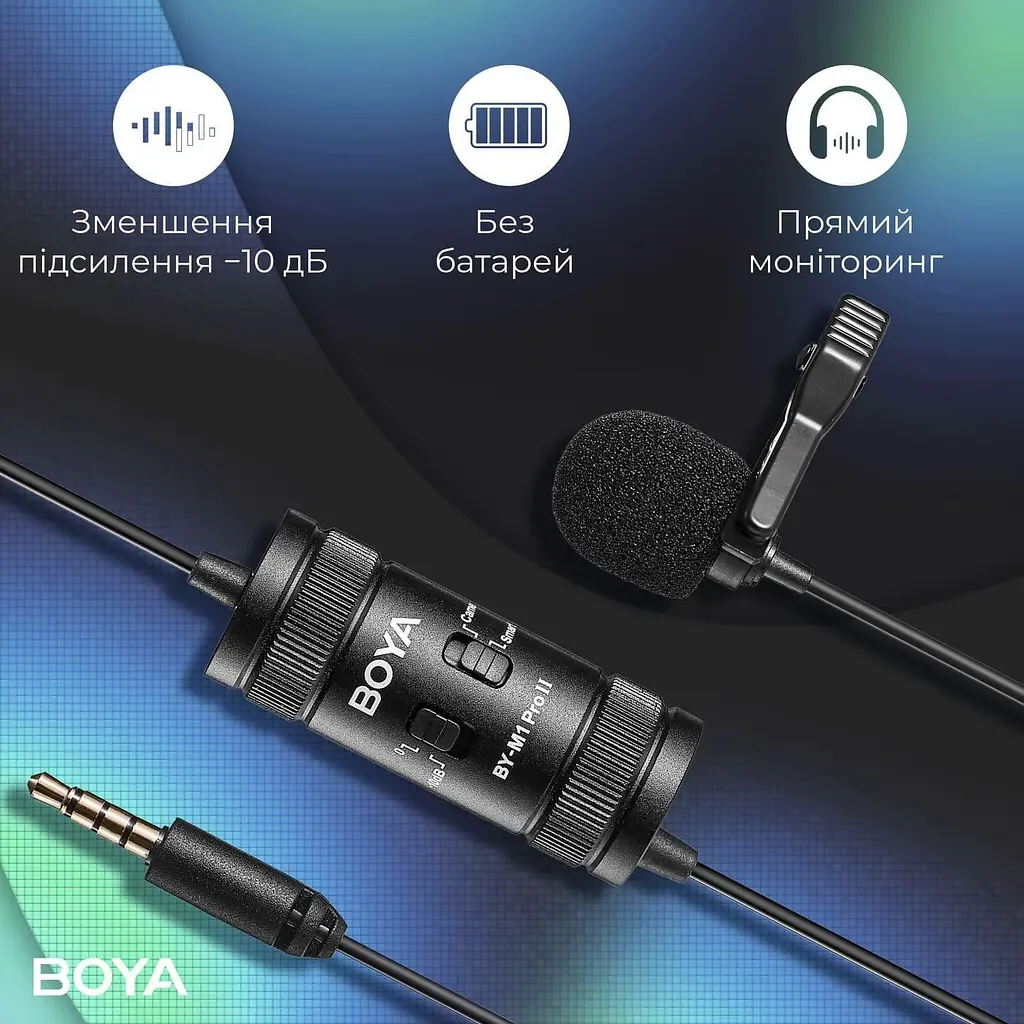 Мікрофон Boya BY-M1 Pro II Black (BY-M1 Pro II) - фото 12