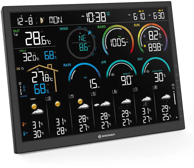 Метеостанція Bresser 4CAST 18,5" WiFi Weather Station 8-in-1 (15197) - фото 7