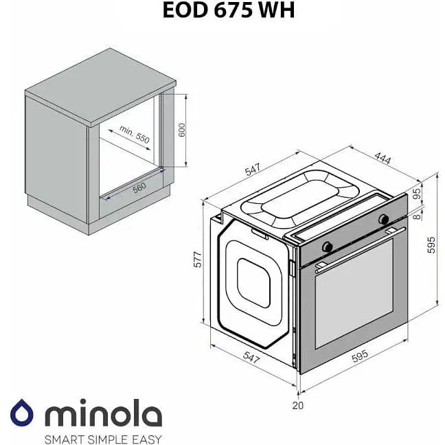 Духова шафа Minola EOD 675 WH Біла - фото 12