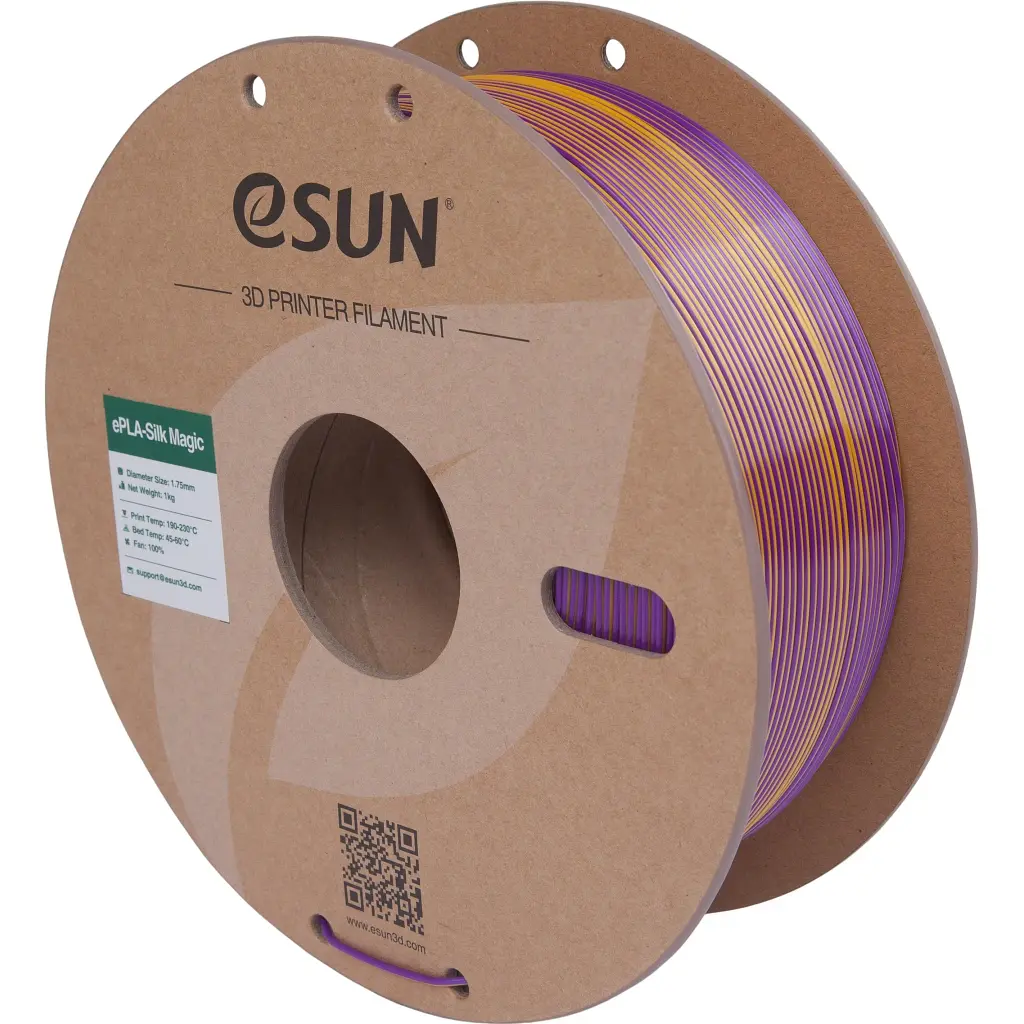 Пластик для 3D-принтера eSUN ePLA-Silk Magic 1кг, 1.75мм, Purple Gold (EPLA-SILKMAGIC-P175PJ1) - фото 2