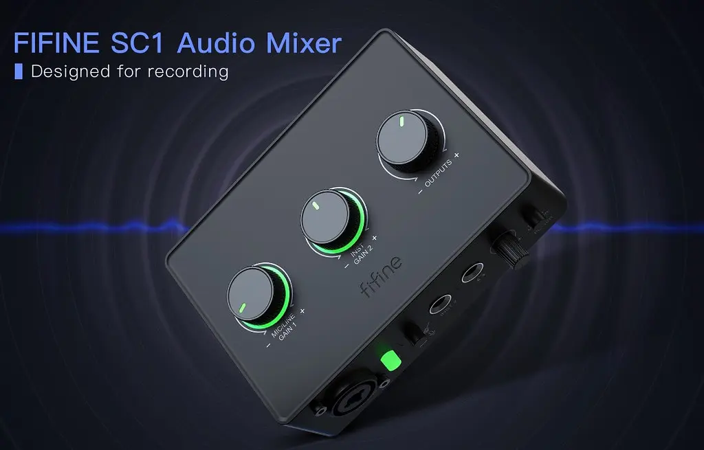 Fifine SC3 з XLR Ampligame Ігровий та стрімерський аудіо мікшер - фото 2