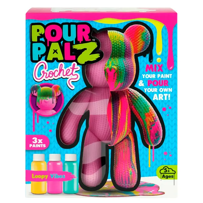 Набір для творчості ToyMonster Pour Palz Флюїд Арт Ведмедик Небесна блакить S4 В'язані дива (FC-G0004B) - фото 3