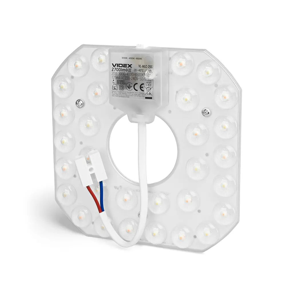 LED модуль для світильників 20W Videx 3000-4000-6500K білий (VL-MLC-20C) - фото 5