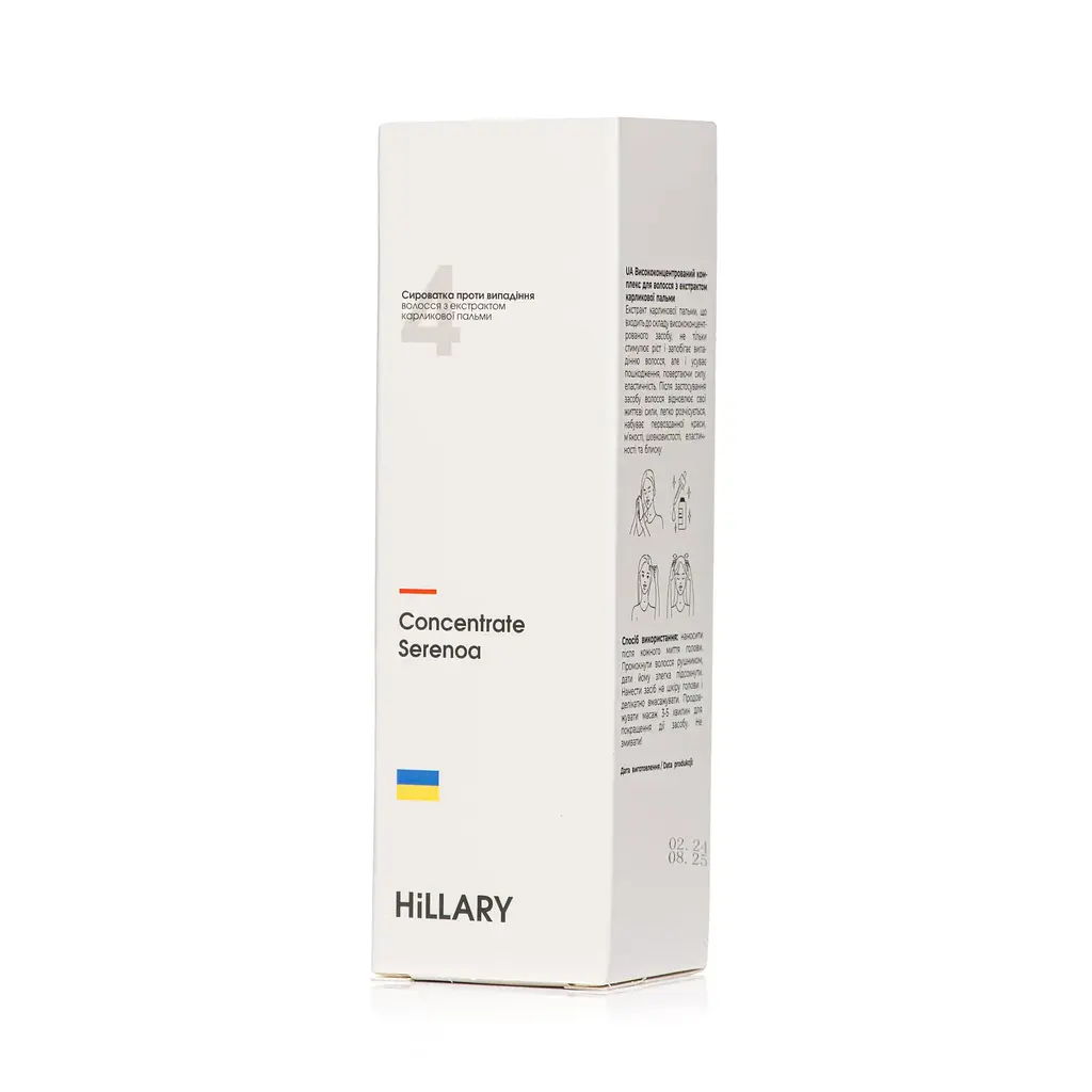 Высококонцентрированный комплекс для волос с экстрактом карликовой пальмы CONSENTRATE SERENOA Hillary 50 мл - фото 4