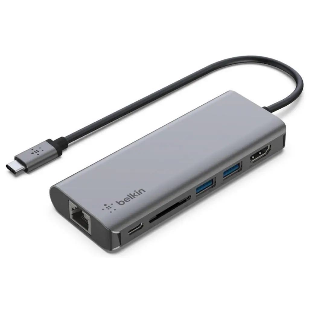 Концентратор Belkin USB-C 6in1 Multiport Dock (AVC008BTSGY) - фото 2