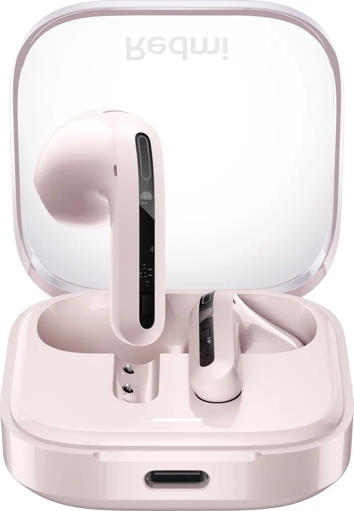 Навушники Xiaomi Redmi Buds 6 Active transparent pink (M2344E1 / BHR8395GL) (Global Version) - фото 5