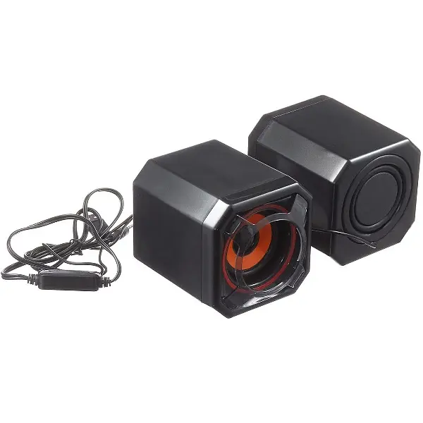 Комп'ютерні USB стерео колонки акустика 2.0 для ноутбука 2x5Вт UKC A8 чорний - фото 4