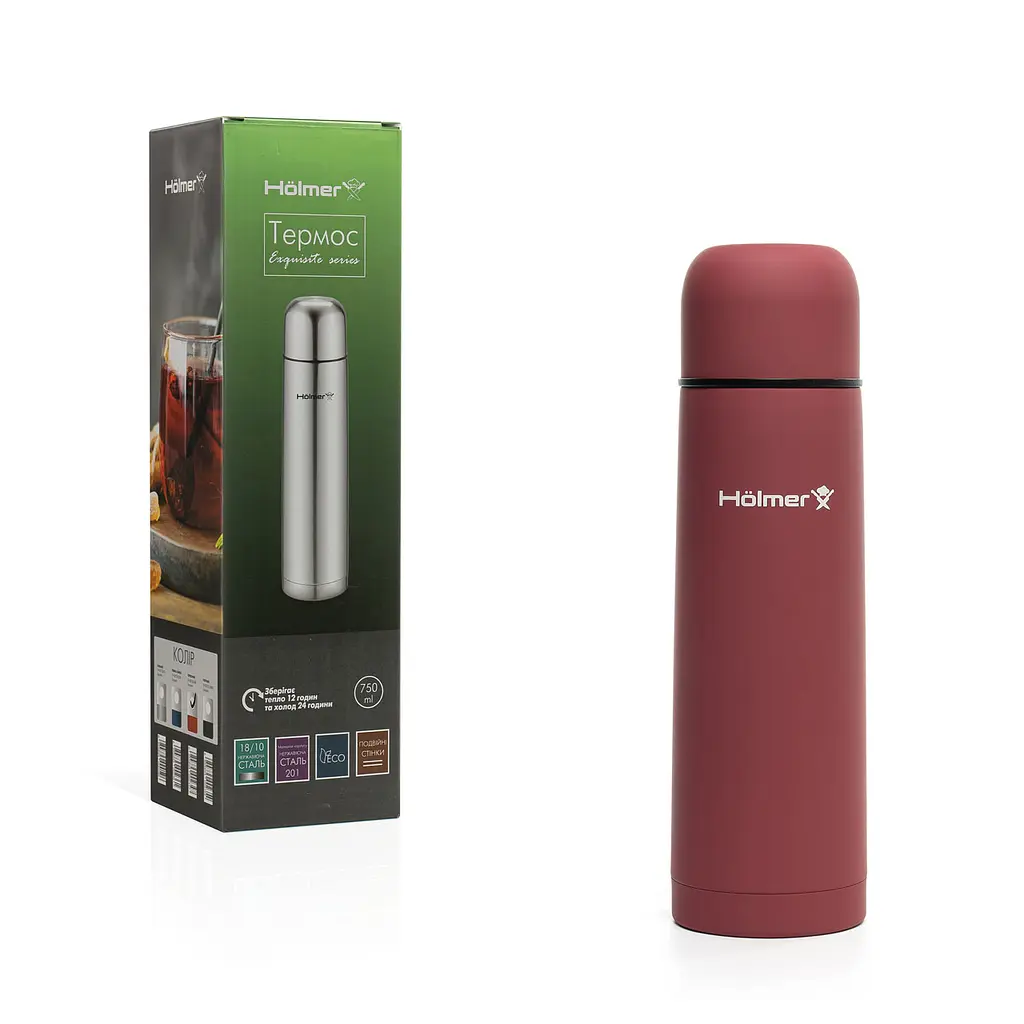Термос Holmer TH-00750-SRR Exquisite 750 мл червоний (TH-00750-SRR Exquisite) - фото 10