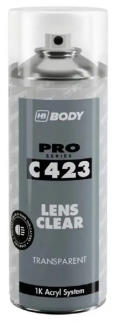 Лак для відновлення блиску фар HB Body Clear Lens, 400 мл аерозоль - фото 4