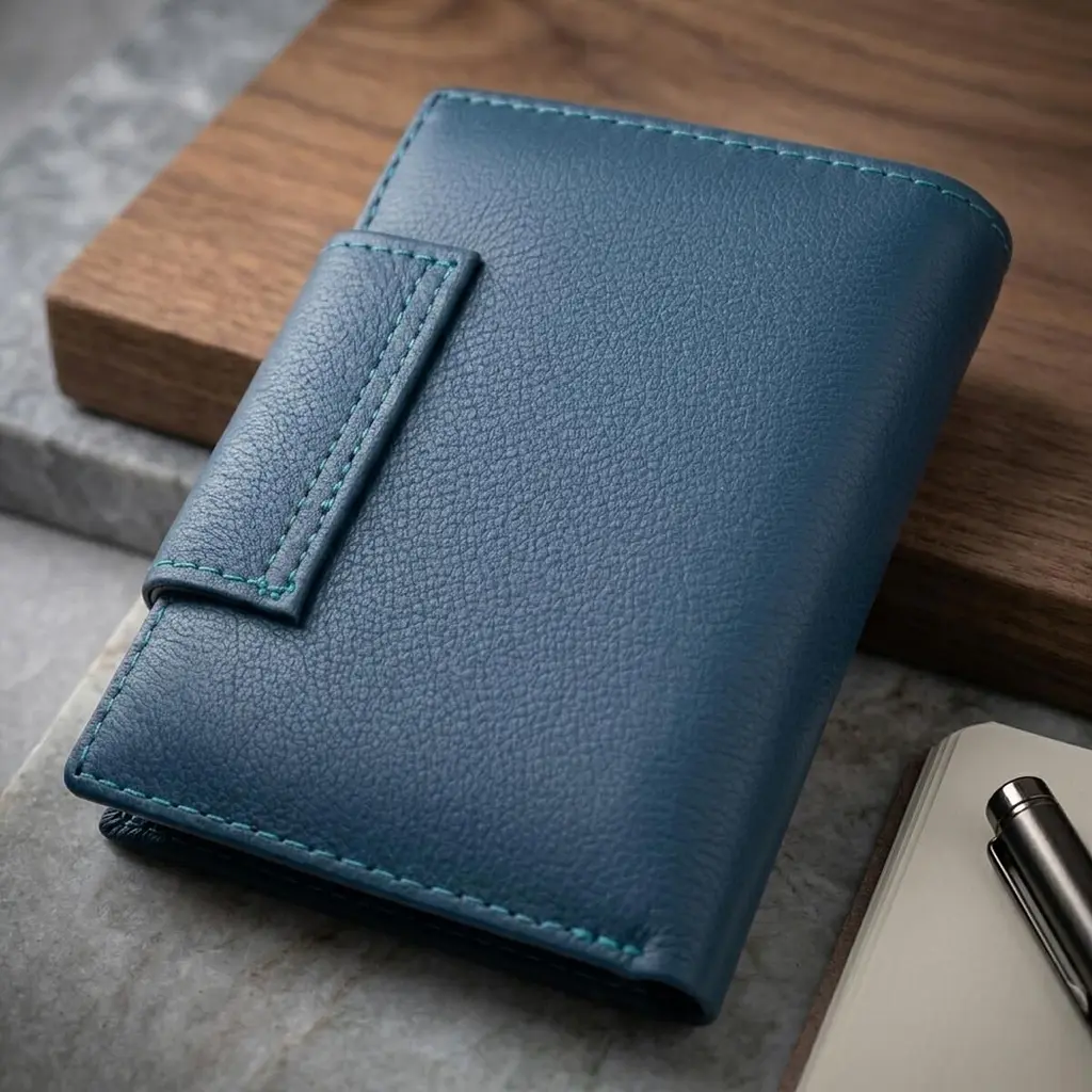 Жіноче портмоне з оригінальною монетницею з натуральної шкіри ST Leather 19450 бірюзовий - фото 3