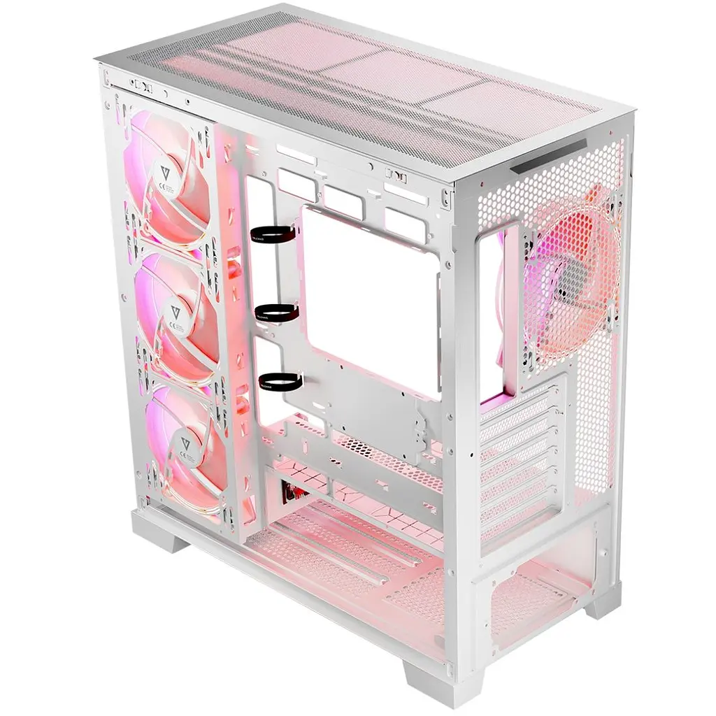 Корпус Modecom VOLCANO SPACE APEX ARGB 4x140 мм fans MIDI USB 3.0x2+TYPE-C WHITE без БЖ ATX (AT-SPACE-PG-20-000000-000) - фото 3