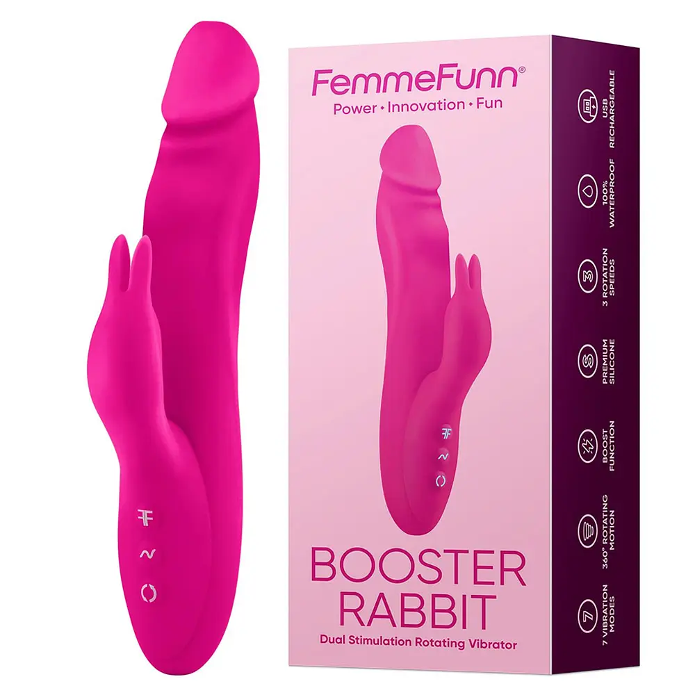 Вибратор-кролик Dream Toys Booster Rabbit 21.6 см (розовый) - фото 12