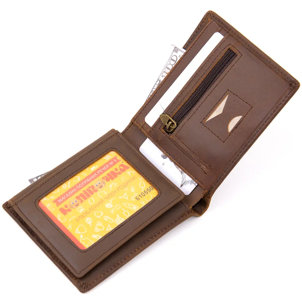 Портмоне унісекс матове Vintage 11х9,2х1,3 см acs0016975 - фото 3