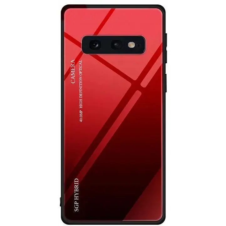 Чехол бампер Primo Gradient Glass для Samsung Galaxy S10e (SMG970) Red - фото 2