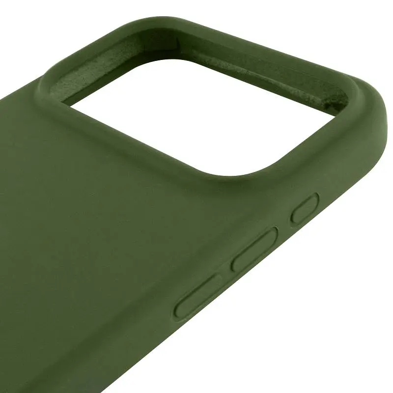 Чехол Epik Silicone Case Full Protective (AA) для Apple iPhone 17 Pro Max (6.9) Зеленый / Dark Olive - фото 4