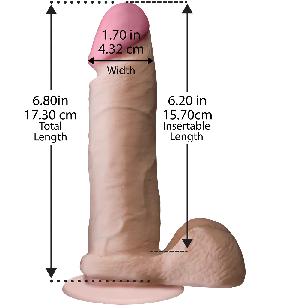 Фалоімітатор Doc Johnson The Realistic Cock 6 inch White - фото 5