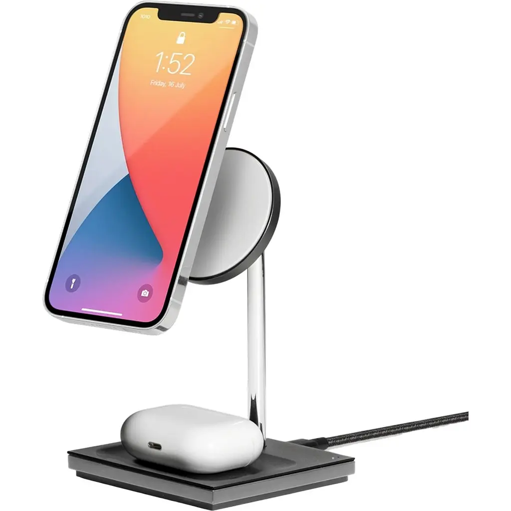 Беспроводное зарядное устройство для Native Union Snap Magnetic Wireless Charger Black (SNAP-2IN1-WL-BLK) - фото 4