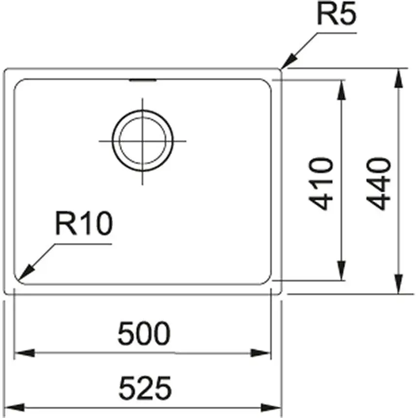 Кухонна мийка Franke Sirius SID 110-50 (125.0395.608) з тектонайта - монтаж під стільницю - Біла - фото 2