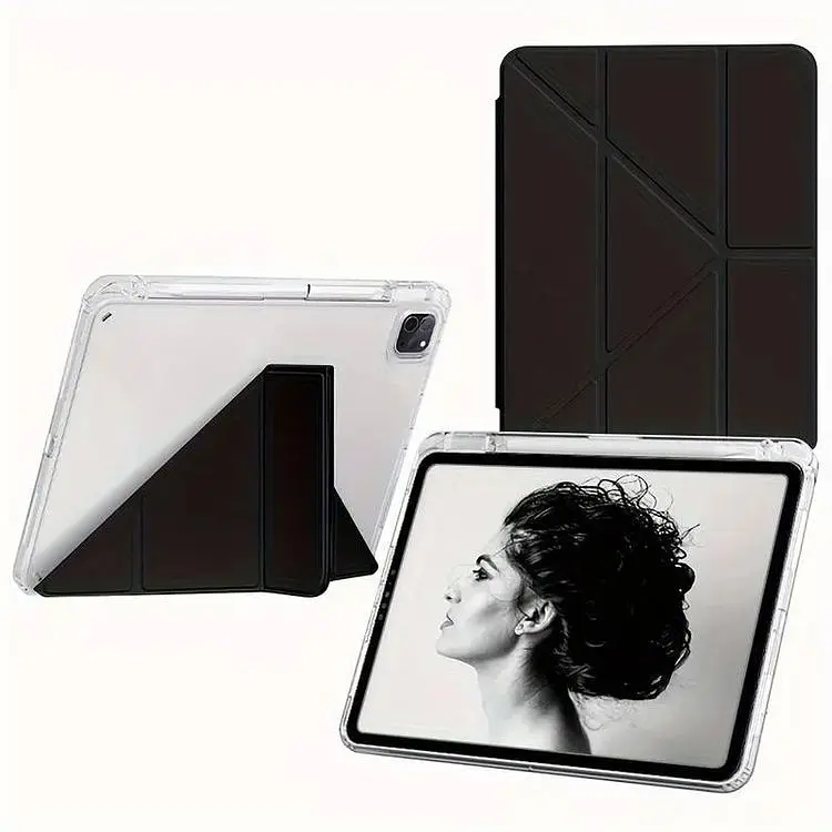Обложка BeCover Ultra Slim Origami Transparent с креплением Apple iPad Pro 11" M4 2024 Black (711689) - фото 3