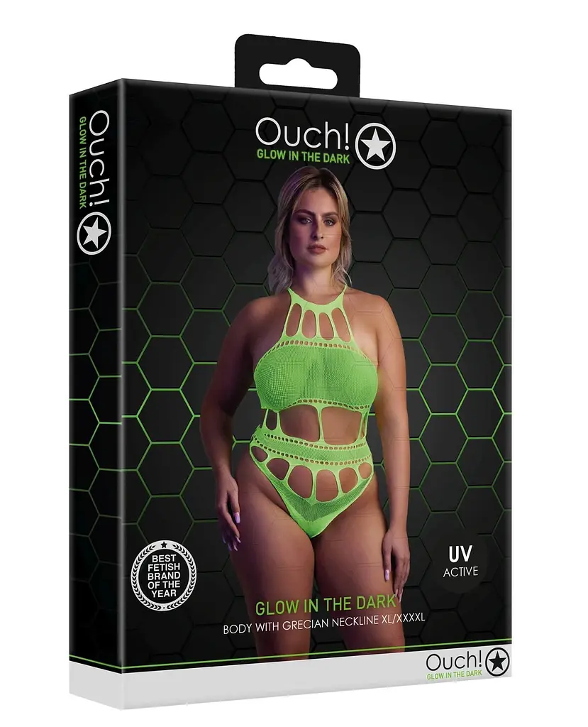 Боді Ouch! Grecian Neckline Neon, XL/XXXXL (зелений) - фото 7