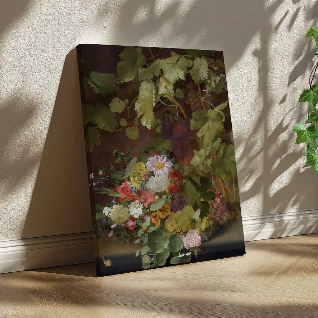 Інтер'єрна картина Літній букет на вікні, Отто Дидрик Оттесен, Still Life, репродукція картини, натюрморт, 60×45 см (id7042) - фото 2