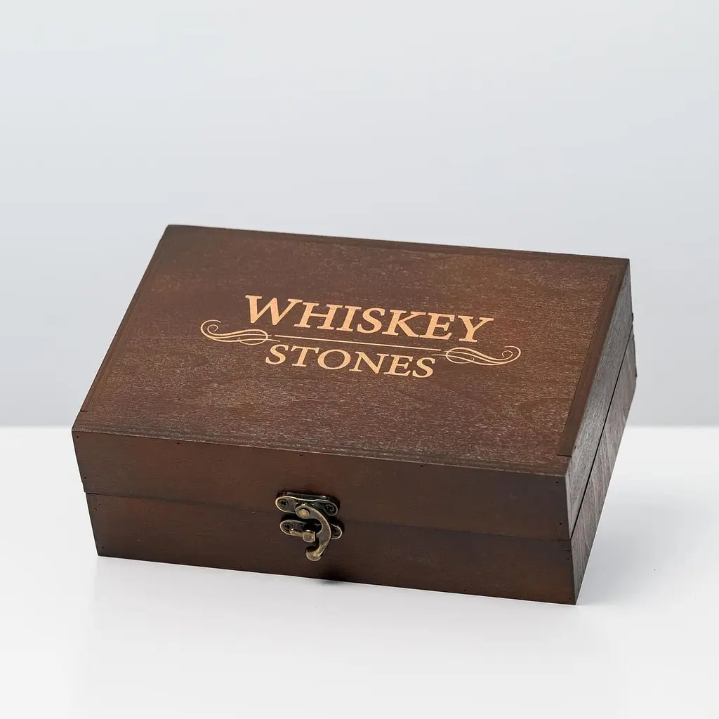 Подарунковий набір Whiskey Stones "Сталевий" коричневий - 6 сталевих кубиків для охолодження віскі - фото 11