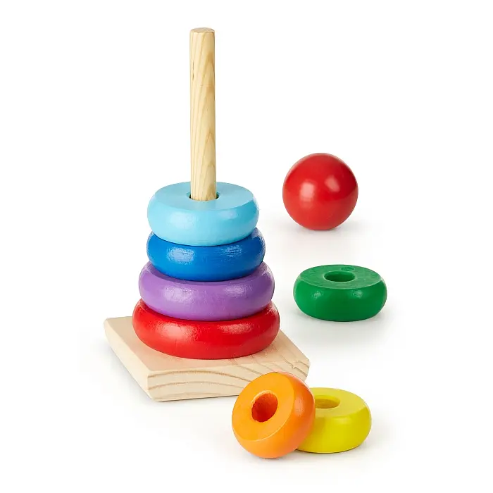 Пирамидка Melissa&Doug деревянная радужная (MD10576) - фото 3