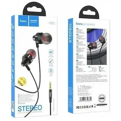 Наушники Hoco M90 Delight wired digital earphone with microphone 3.5 мм красные 6931474759375 - фото 4