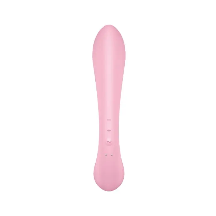 Двосторонній вібратор-кролик Satisfyer Triple Oh Pink, 3 мотори, руків’я-масажер - фото 3