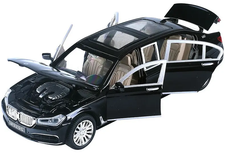 Колекційна металева модель автомобіля АвтоЕксперт BMW 760Li з інерцією, світлом та звуком 1:24 - фото 8