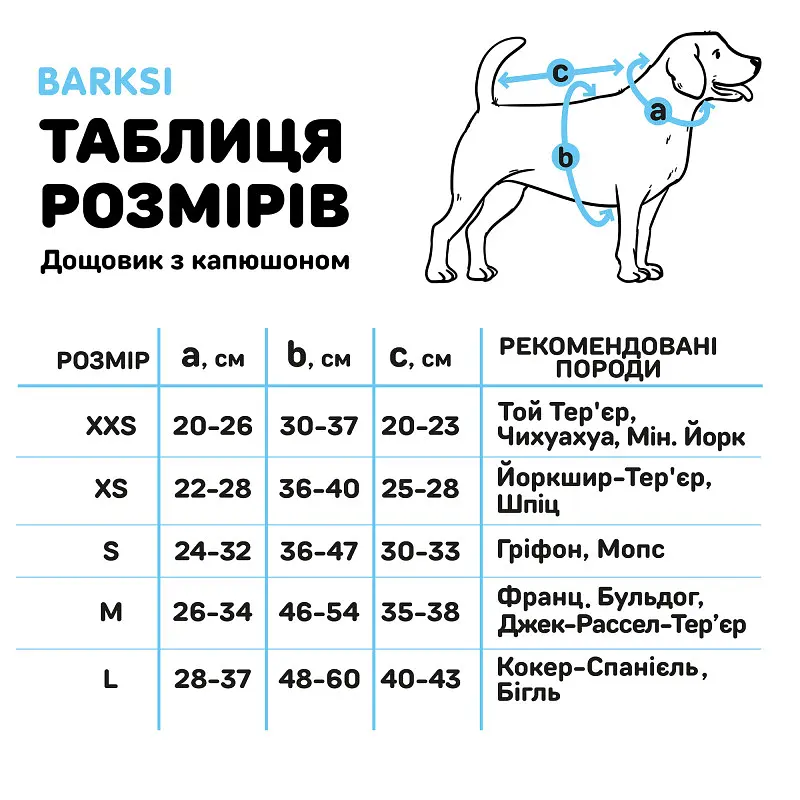 Дощовик для собак з капюшоном Barksi Textile розмір XXS Печворк - фото 7