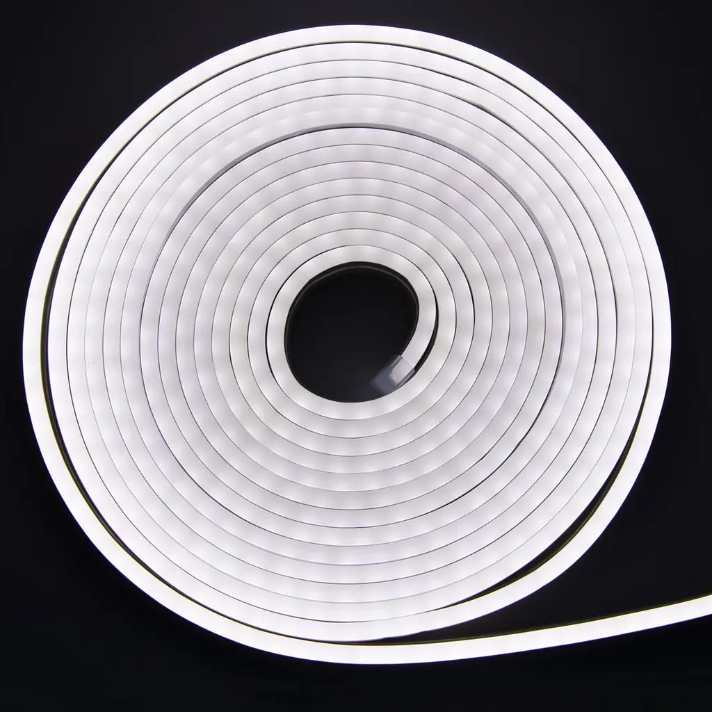 Лента неоновая силиконовая LED Neon с блоком питания 5M 12 Вт-220 Вт Белая - фото 4