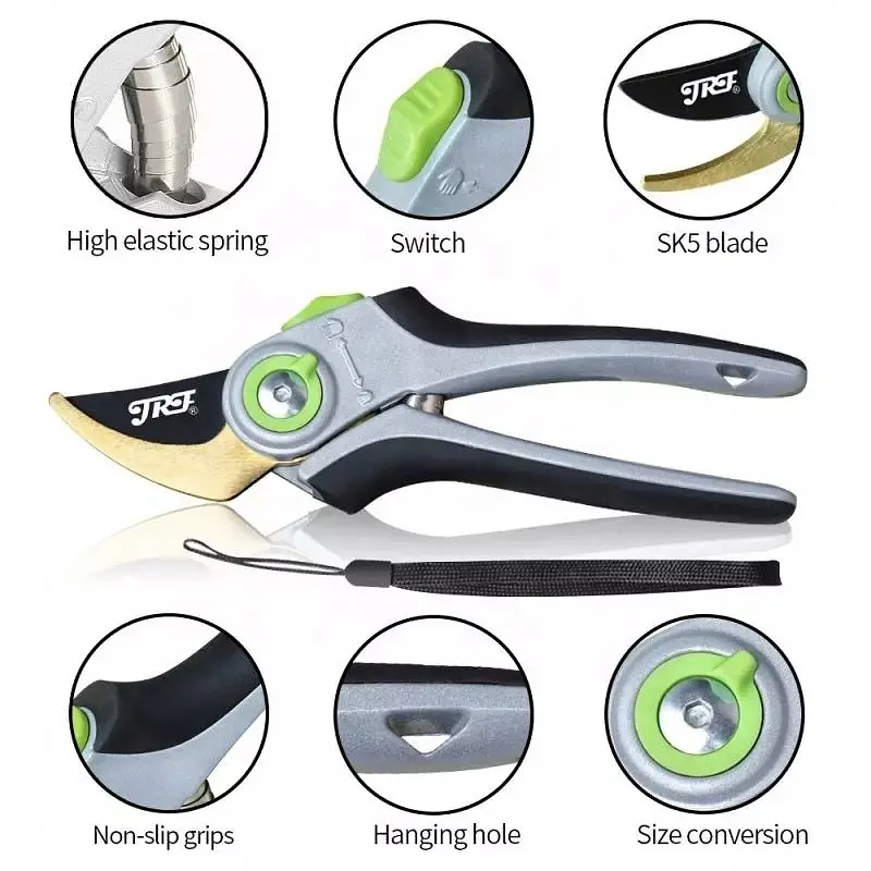 Профессиональный садовый секатор JRF для обрезки деревьев, роз и разных растений - фото 6