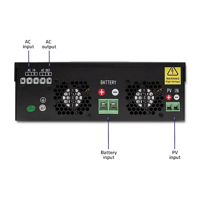 Інвертор гібридний Qoltec Hybrid Off-Grid 1.5kW 80A 12V MPPT - фото 4