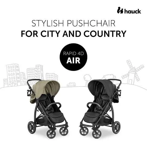 Прогулянкова коляска Hauck Rapid 4D Air Black, чорна (14848-8) - фото 11