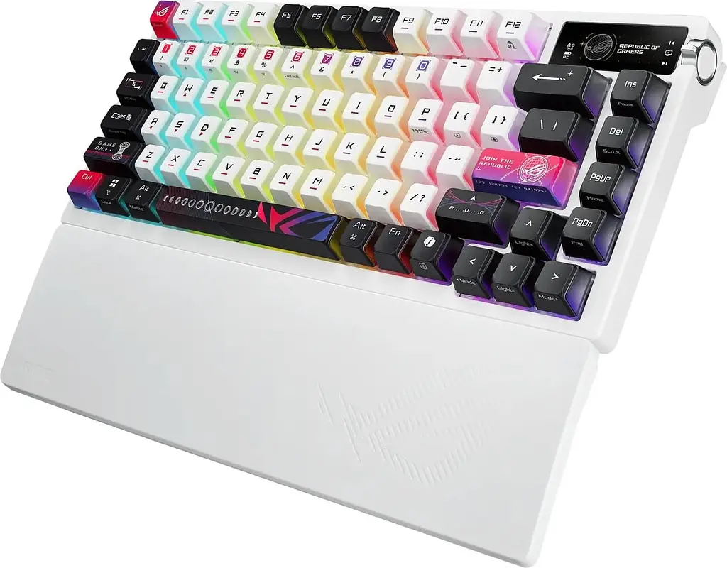 Клавиатура ASUS ROG Azoth X 75% Exploded NX Snow V2 EN PBT Black (90MP044F-BKUA30) - фото 3