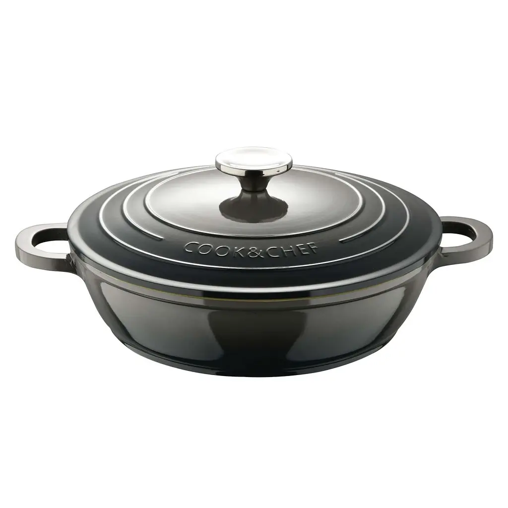Сотейник с крышкой Bergner Excalibur серый 24 см (BG-36103-GY) - фото 2