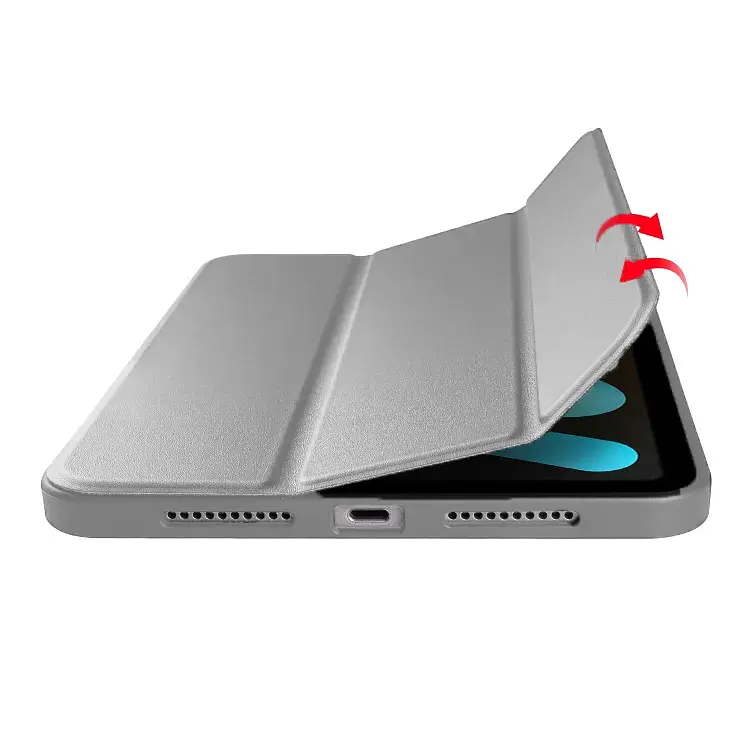 Чохол до планшета BeCover Tri Fold Hard TPU Apple iPad Mini 7 2024 Gray (712446) - фото 4