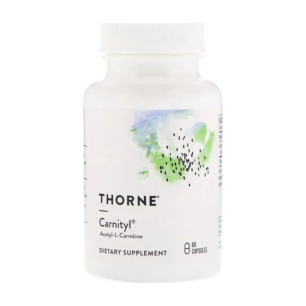 Амінокислота Thorne Research Ацетил-L-карнітин, Carnityl, 60 капсул (THR-52002)