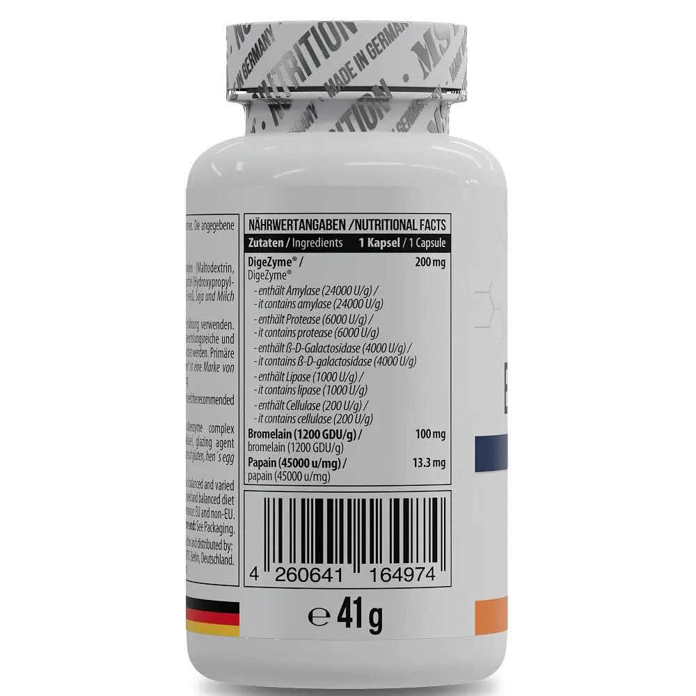 Комплекс травних ферментів MST Nutrition Enzymes DigeZyme, 60 капсул для підтримки шлунково-кишкового тракту - фото 3
