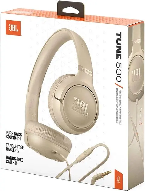 Навушники провідні JBL TUNE 530 бежеві (JBLT530BEG) - фото 9