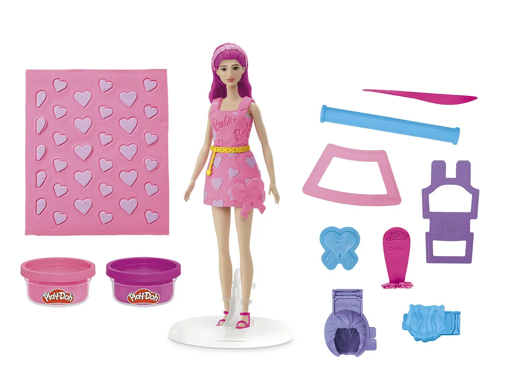  Набор для творчества с массой для лепки Hasbro Barbie. Сердца и волосы (G1357) - фото 5